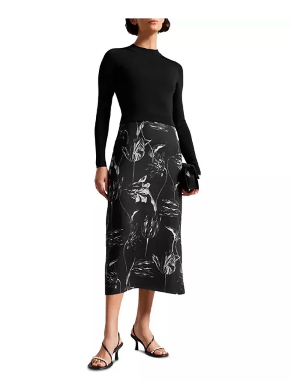 Ted Baker Alettaa Knit Bodice Slip Skirt Dress